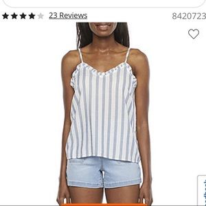 NWT stripped spaghetti strap tank